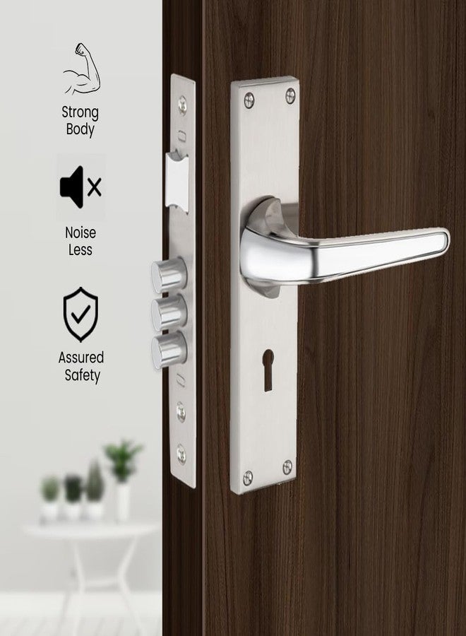 Link Carvo Mortise Lock |for Main & Internal Door in Residential & Commercial Spaces | 8 Inches Heavy Duty Handle Set with Both Side Key Access, 3 Keys,6 Lever Lock Body |SS Finish|2 Years Warranty - Image 4